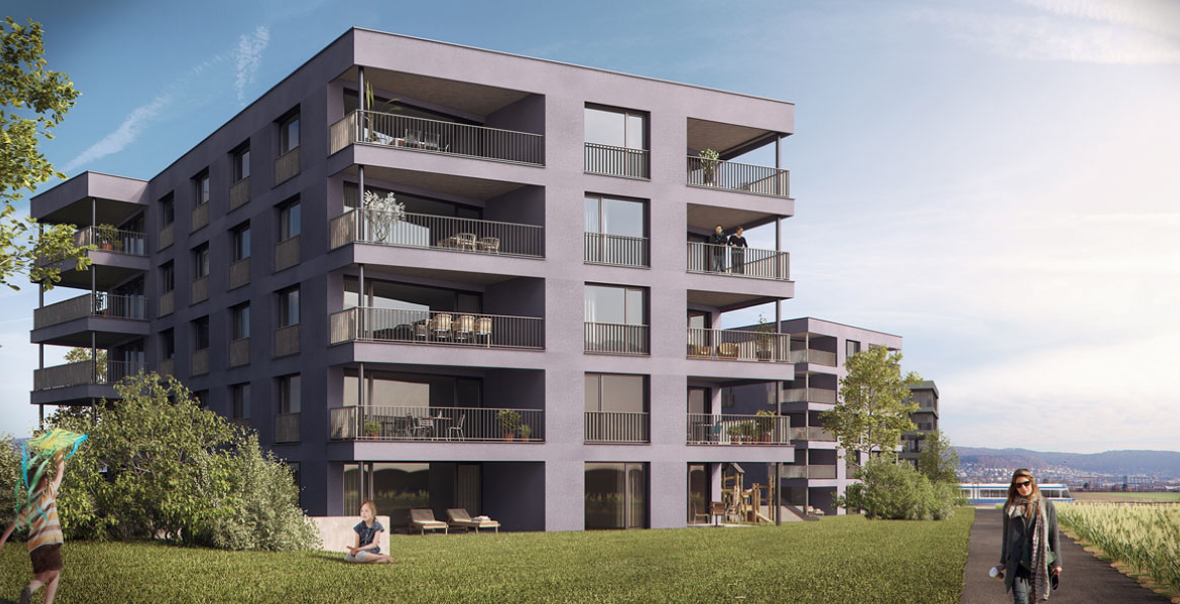 Kreuzäcker, Wohnhaus 3D-Rendering